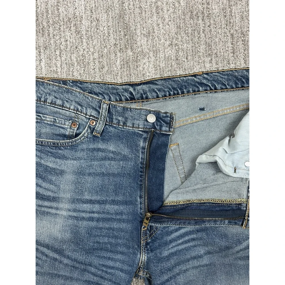 Levis 514 Jeans Mens 38x32 Blue Denim Straight Fit Logo Casual Pockets